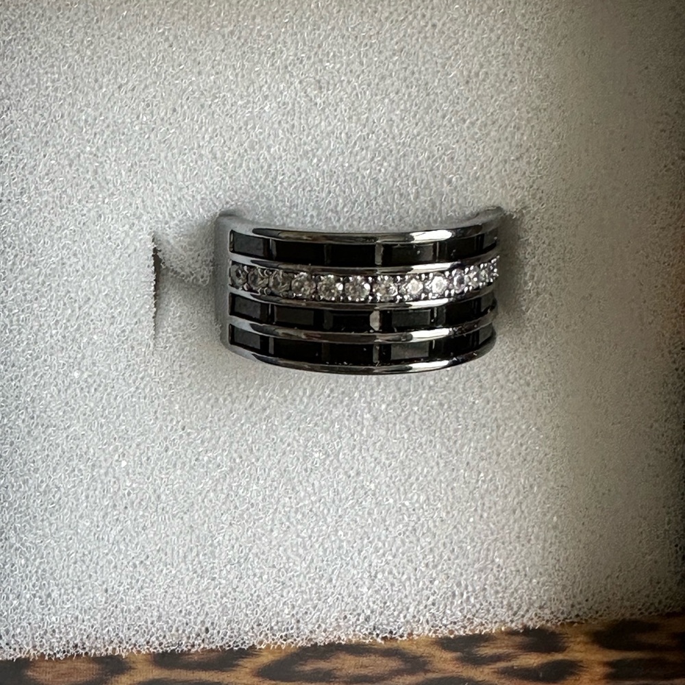 Bomb Party Untamed All Gender Collection Size 8 Ring-“Edge Of The Herd” Hematite